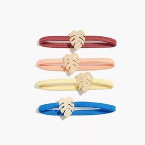 Madewell Four Pack Palmleaf Hair Ties